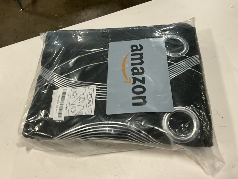 Condition photo showing Good Condition for NICETOWN Black Out Curtains 108 inch Long 2 Panels Burg, Extra Long Blackout Drapes for Office Window, Foil Printed Wave Lines Energy Saving Thermal Insulated Draperies for Bedroom (52 inches)