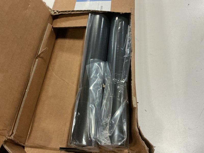 Condition photo showing As Is for BlastHome® Non-Adjustable Luxury Curtain Rods for Windows, 1 ¼” Rod Set, 9 foot Fixed Length (Two Rods Connect for a Seamless Look), Brushed Dark Brown Single Rod Brushed Dark Brown 9 foot