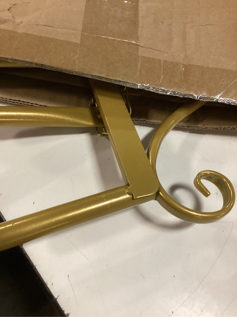 Condition photo showing New/Like New for 53.9" gold easel stand for sign, heavy duty metal display easel with storage bag, adjustable art easel for wedding sign, welcome sign, picture gold iris