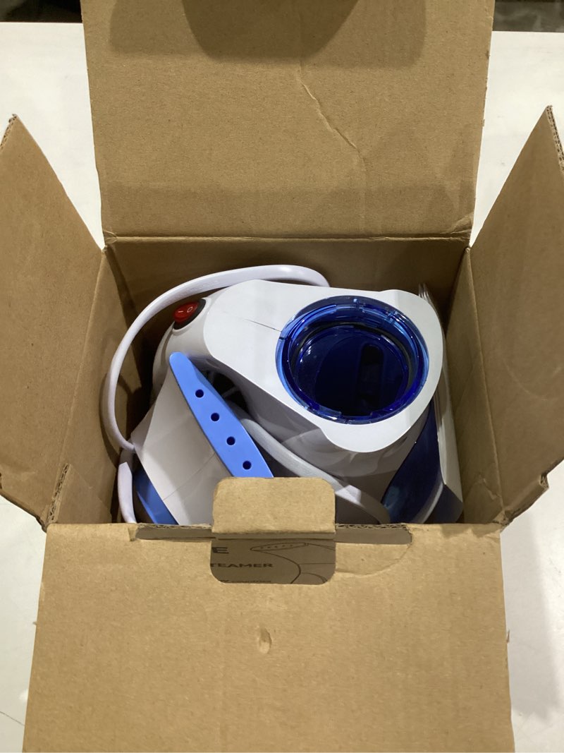 Condition photo showing Good Condition for HiLIFE Steamer for Clothes, Portable Handheld Clothing Steamer, 240ml Big Capacity, 700W, Strong Power, Fabric Quick Wrinkle Remover with Brush for Home, Office, Travel (ONLY 120V) -Blue 1-Blue
