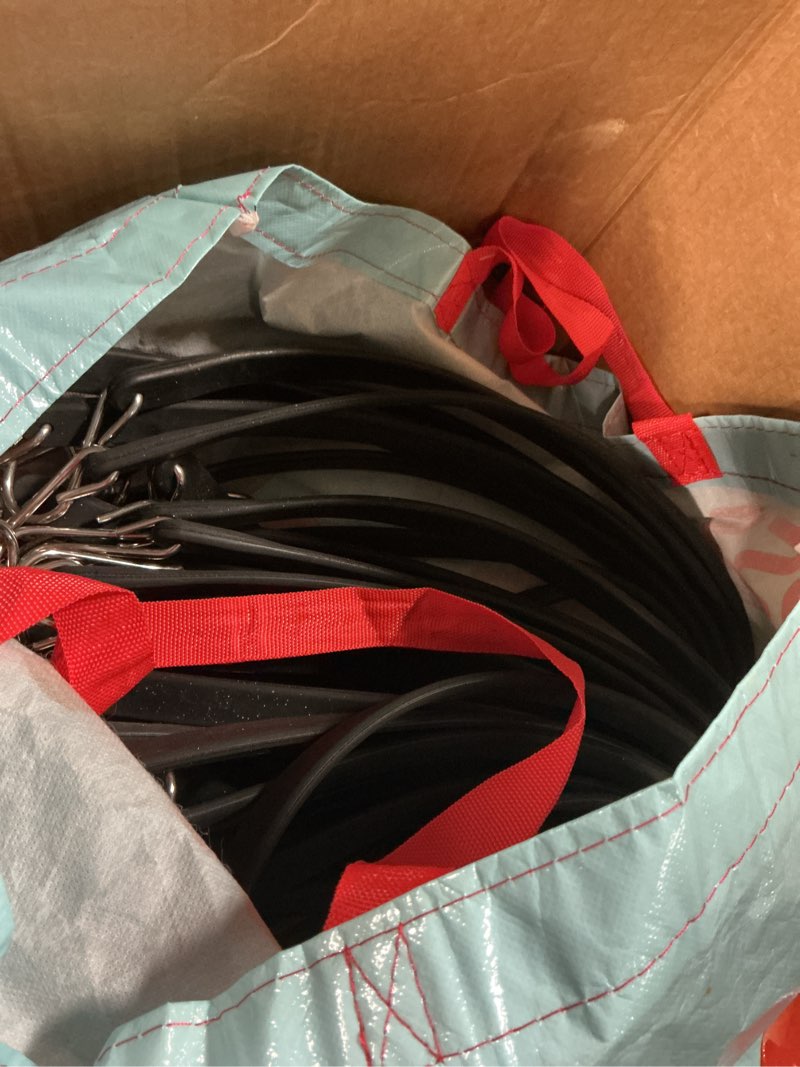 Condition photo showing Good Condition for VEVOR 31" Rubber Bungee Cords, Weatherproof EPDM Rubber Tie Down Straps with Crimped S Hooks, Heavy Duty Outdoor Tarp Straps for Securing Flatbed Trailers, Canvases, Cargo, and More (50 Pack) 31inch 50pcs