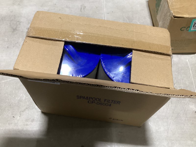 Condition photo showing New/Like New for cryspool® 06004 filter compatible with artesian spas 06-0014-12, pma-r1/x268546 with closed handle(not be removed), 6ch-352, fc-0318, pas40-f2m, 06-0055-12, 35 sq. ft spa filter cartridge, 2 pack