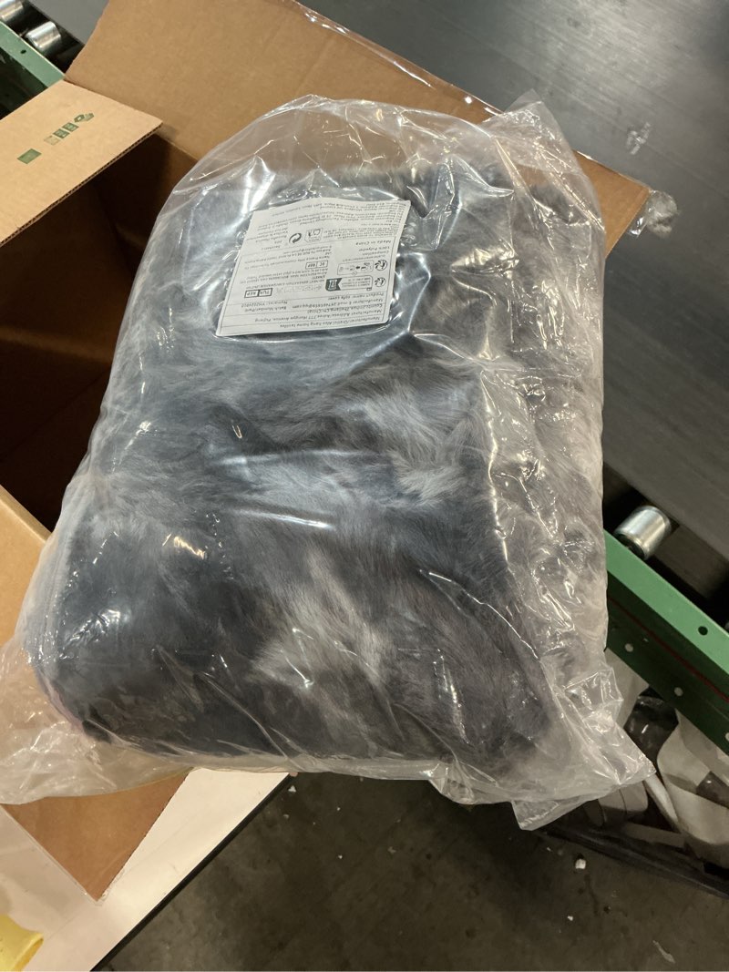 Condition photo showing Good Condition for Fluffy Faux Fur Recliner Couch Chair Cover- Gradual Change Plush Non-Slip Slipcover, Lazy Boy Recliner Slipcover Covers Stay in Place Washable Furniture Protector Fits Reclining Sofa (Grey)