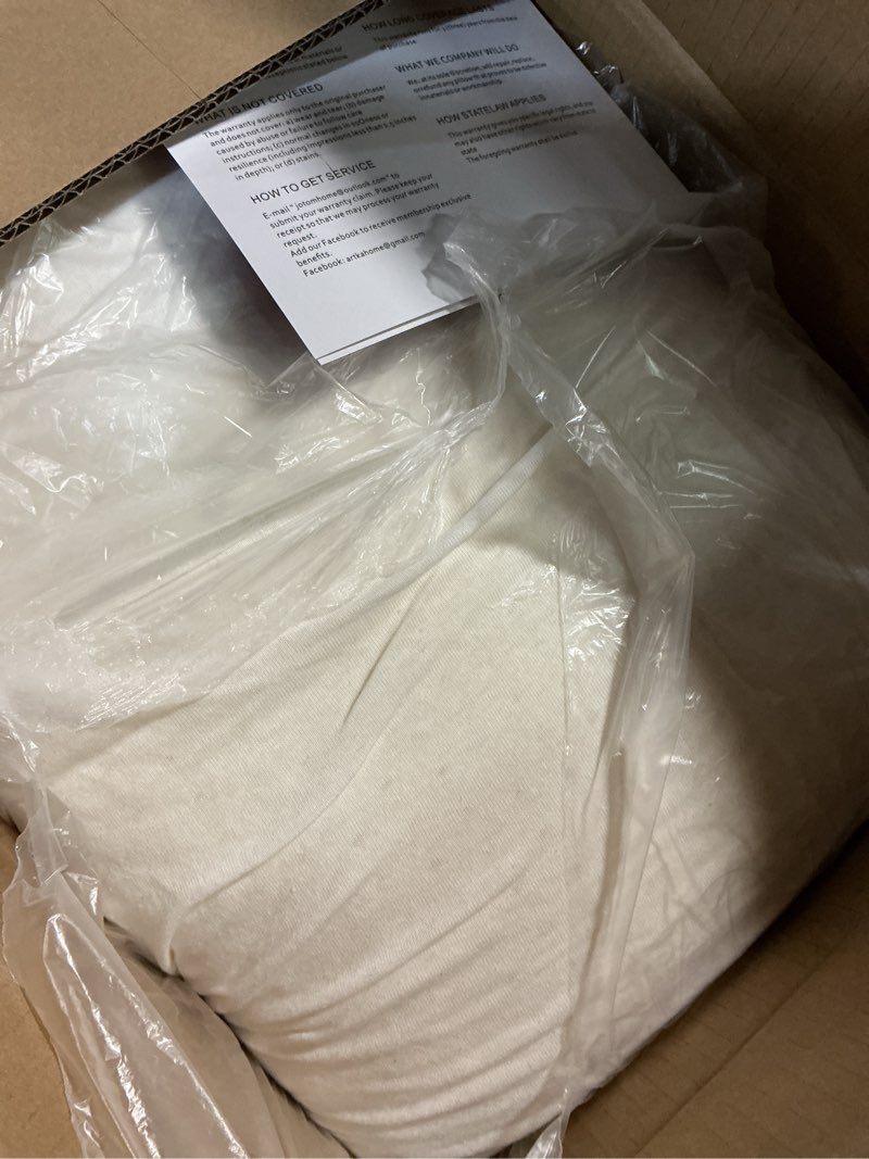 Condition photo showing As Is for latex pillow, 100% talalay natural latex pillow, soft sleeping bed pillows with cotton cover, queen size, perfect for side/back pain, stomach, neck, stress relief (1, queen (mid loft)) queen (mid loft) 1