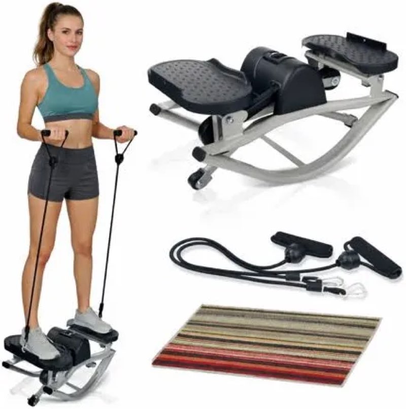 rock stepper side to side,rock stepper,rock stepper machine for exercise at home- with digital display,fitness stepper for arms,legs & glutes,rock stepper for home,apartment and office