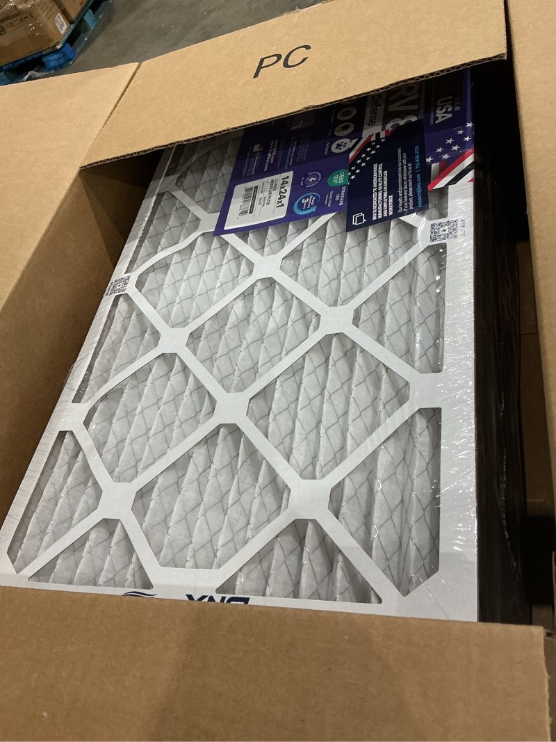 Condition photo showing New/Like New for bnx trufilter 14x24x1 air filter merv 8 (12-pack) - made in usa – dust & pet defense air conditioner hvac ac furnace filters for dust, pet, mold, pollen mpr 600 – 700 & fpr 5 14x24x1 12-pack