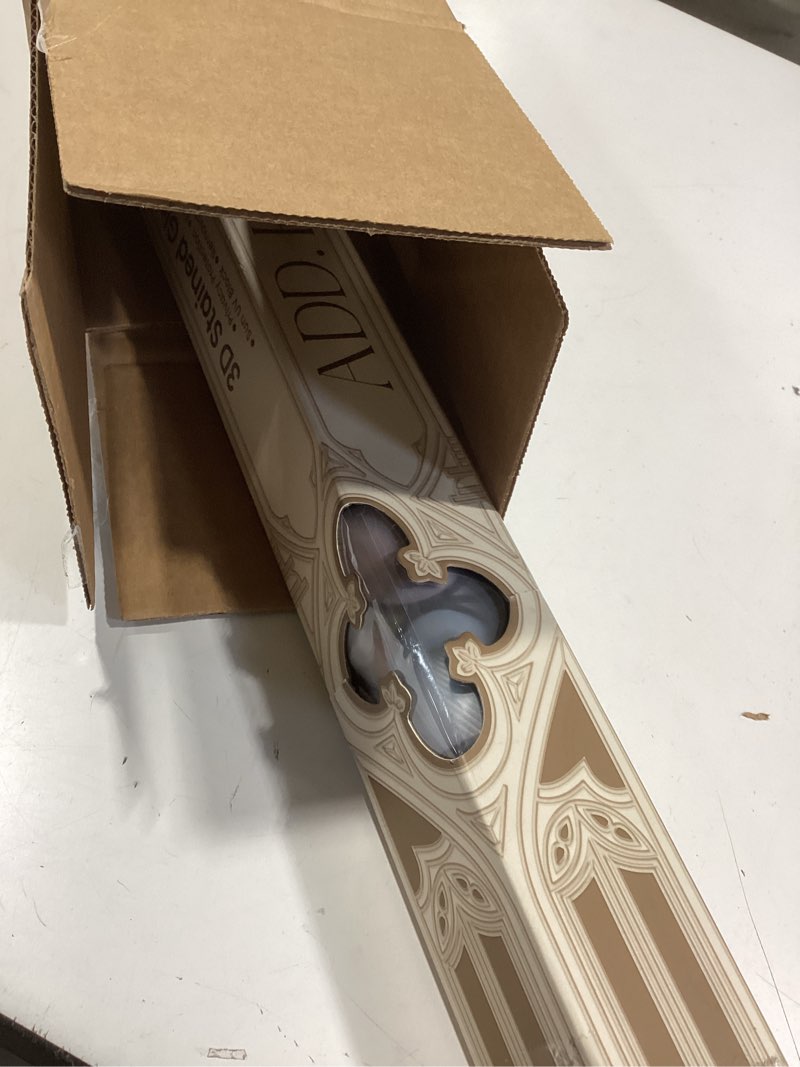Condition photo showing Good Condition for 3d stained glass window film, decorative window privacy film for bathroom,front door,home, sun blocking heat control,static cling,a million dreams, 23.6inch x 35.4inch 23.6 inch x 35.4 inch a million dreams