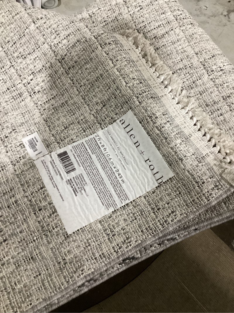 Condition photo showing Good Condition for allen + roth lunar veil 2 x 8 (ft) gray/beige indoor runner rug