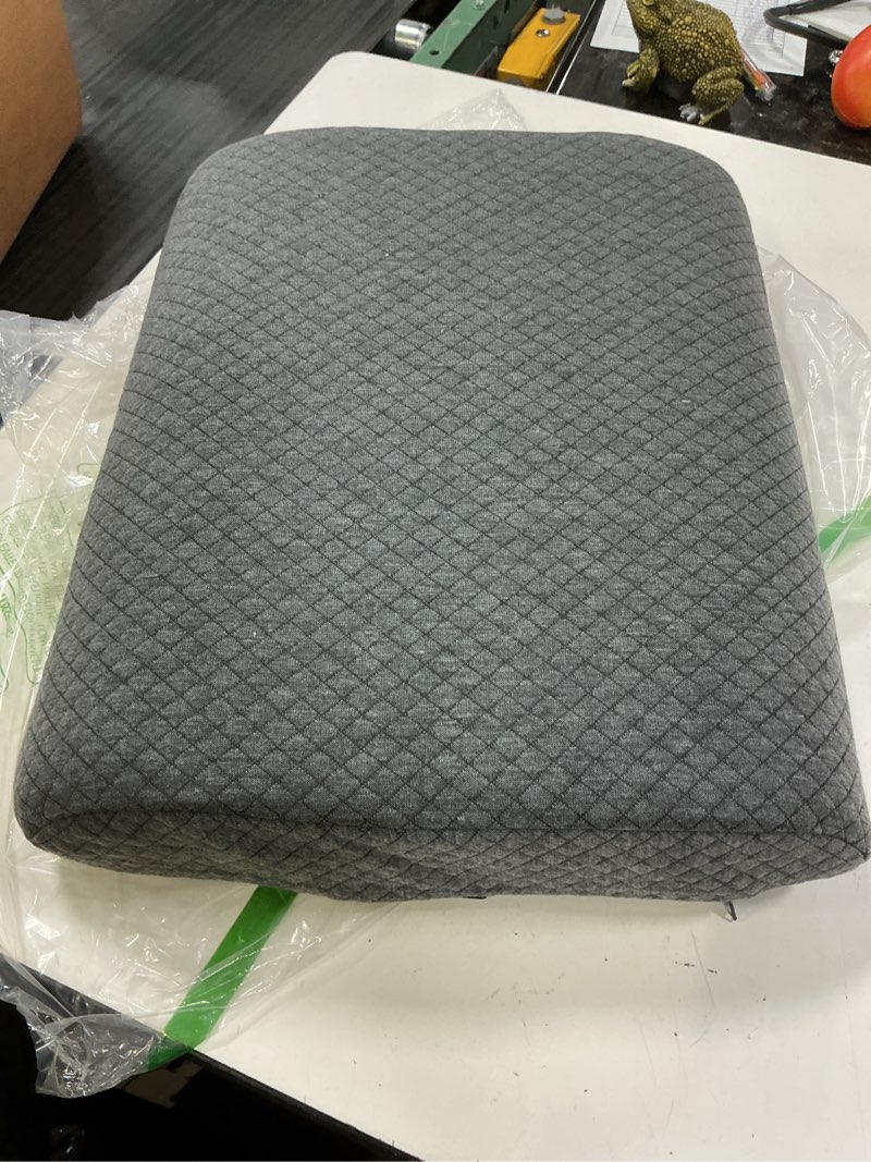 Condition photo showing Good Condition for hombys lumbar support pillow for recliner chair, memory foam back support cushion for elderly,extra large lumbar support pillow,thick backrest for home reading (grey, 18“x15 x4) grey 18“x15"x4