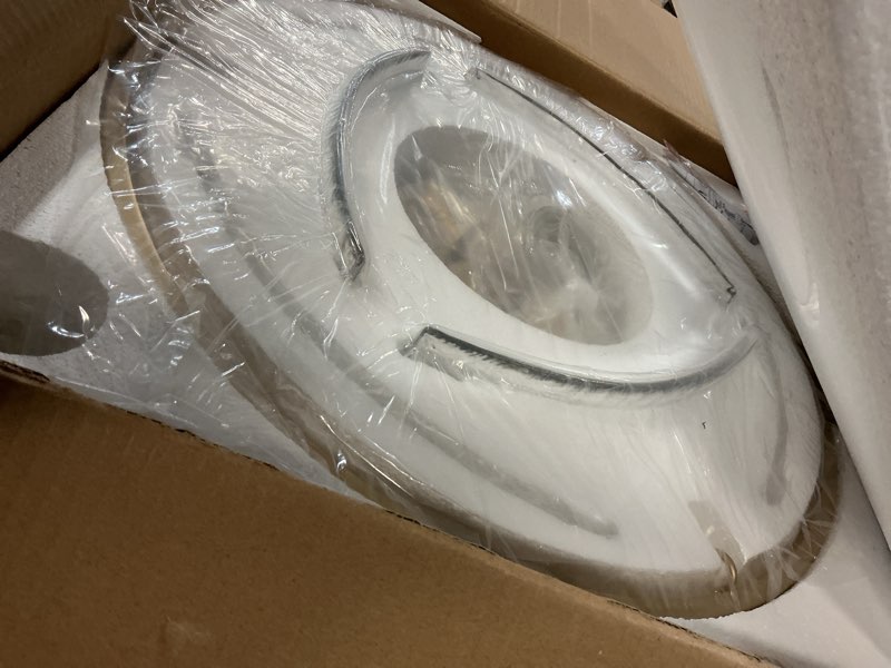 Condition photo showing Good Condition for modern chandelier for dining room, 22" gold glass chandelier, large farmhouse round chandelier for dining room, foyer, bedroom, hallway, entryway 22‘’ gold