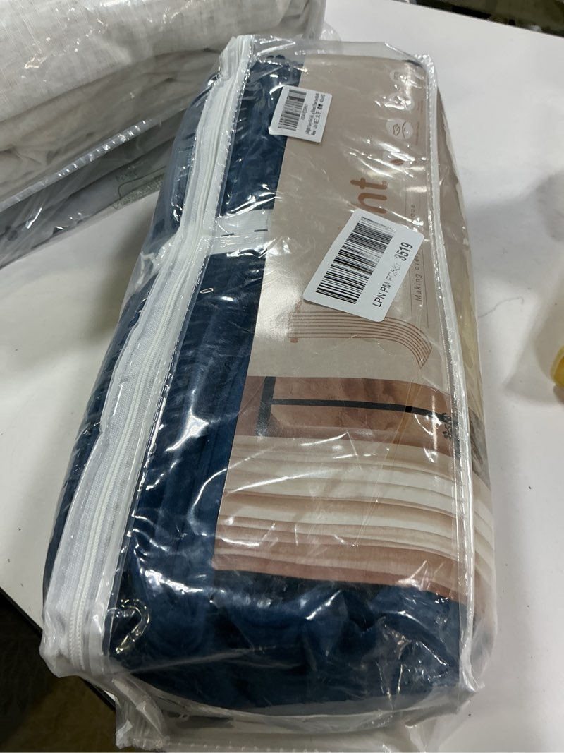 Condition photo showing Good Condition for Joydeco Blue Velvet Curtains 90 inch Length 2 Panels Burg Set, Luxury Rod Pocket Thermal Insulated Window Blackout Curtain, Room Darkening Drapes for Living Dining Room Bedroom Privacy