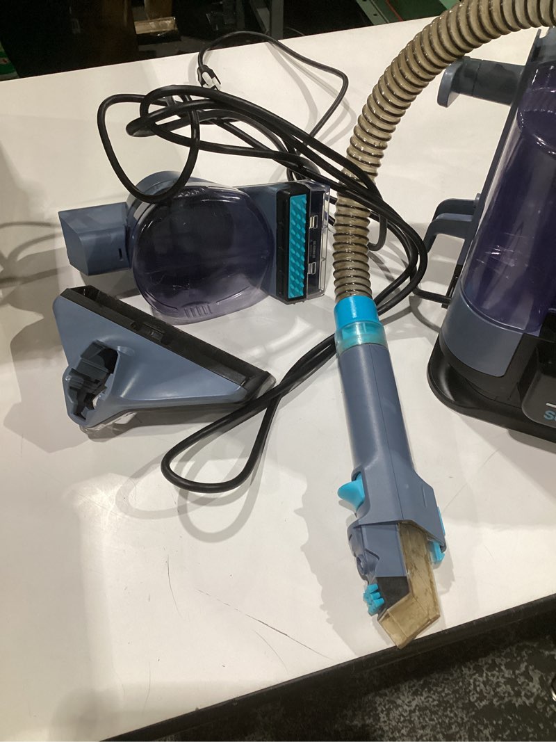 Condition photo showing As Is for (used,  ot tested)shark stainstriker portable carpet upholstery & area rug cleaner, stain & odor remover, perfect for car interiors, nordic blue, px202brn stainstriker + chemical & tool