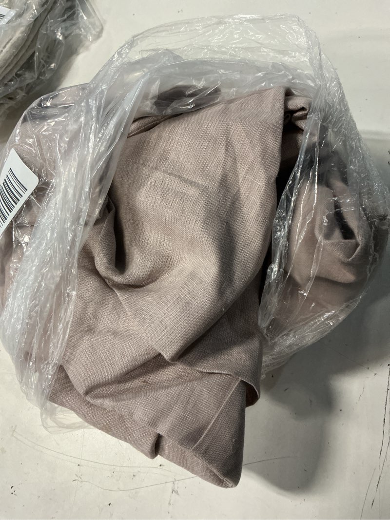 Condition photo showing Good Condition for european linen curtain, 48x108, rose quartz