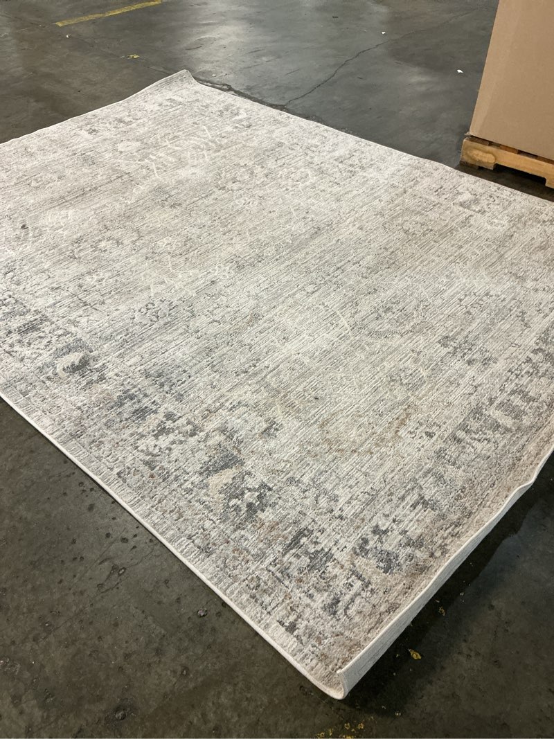 Condition photo showing Good Condition for carmel light gray traditional distressed 5 ft. x 7 ft. 3 in. area rug