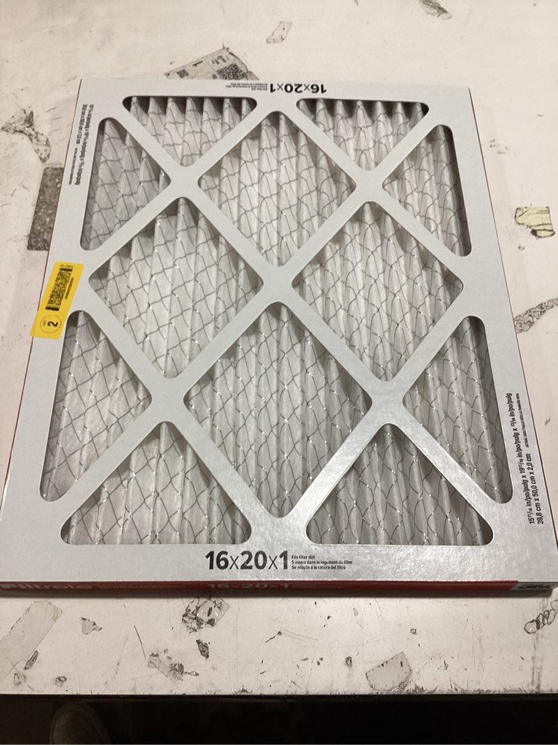Condition photo showing Good Condition for filtrete 16 x 20 x 1 merv 13 1900 mpr premium allergen, bacteria and virus electrostatic pleated
