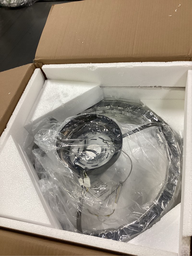 Condition photo showing New/Like New for Ceiling Fan with Lights and Remote -Low Profile 20" Flush Mount Ceiling Fans, Crystal Fandelier 6-SpeedDimmable LED 3000K-6000K for Bedroom(Black)