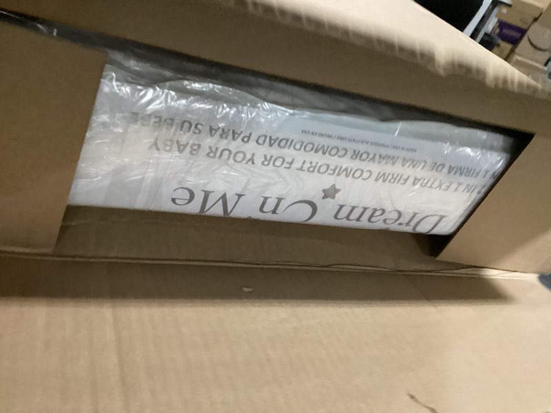 Condition photo showing As Is for Dream On Me Honeycomb Orthopedic Firm Fiber Standard Baby Crib Mattress, Greenguard Gold and JPMA Certified, 5” Fiber Core Optimum Support, Fits Crib and Toddler Bed, Waterproof Vinyl Cover White