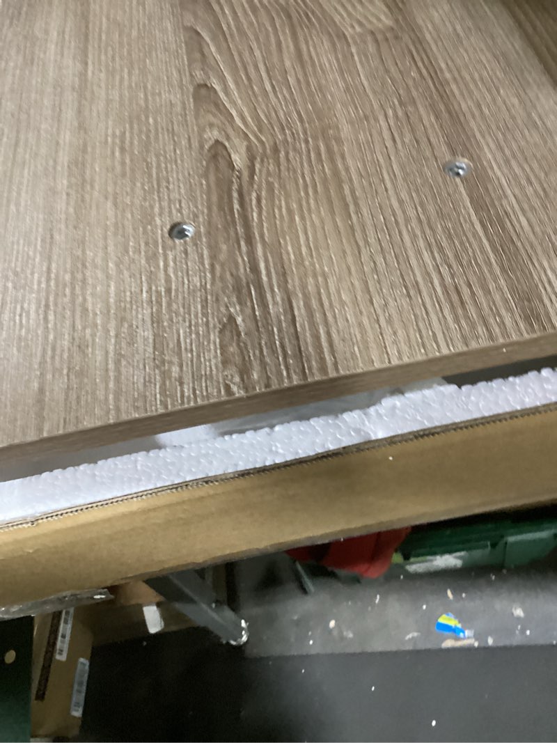 Condition photo showing Good Condition for shw 40-inch electric height adjustable standing desk with drawer, memory preset and cable management tray, maple maple 40-inch