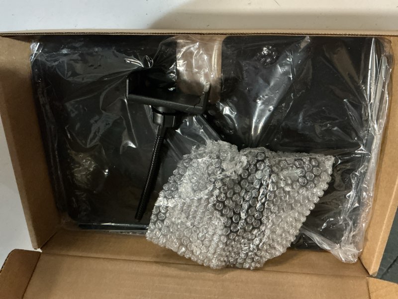 Condition photo showing Good Condition for metal microphone stand tray with mic stand phone holder - 11.7" x 7.8" functional large mic stand tray shelf for studio, concert, karaoke clamp on music stand shlef attachment metal large tray