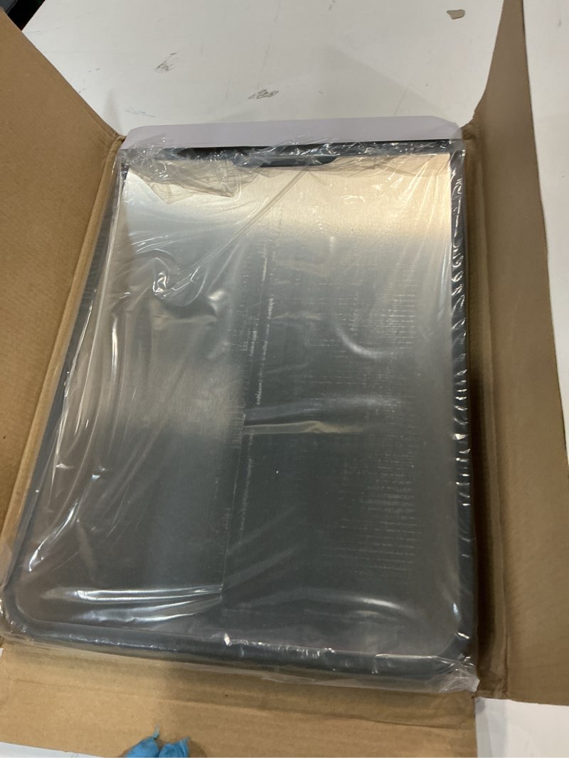 Condition photo showing New/Like New for Stainless Steel Cutting Board for Kitchen, Cutting Board Double Sided Food Grade, 304 Stainless Steel/Wheat straw PP Large Board for meat,non toxic Chopping, Dishwasher Safe Size 15"×10" 15.2"L x 10.4"W
