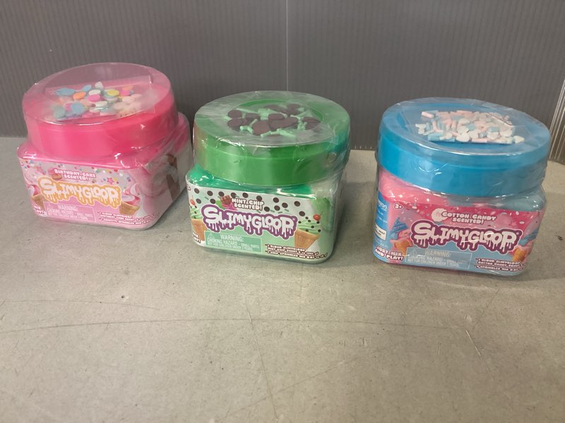 SCENTED SLIMYGLOOP, flavors Birthday cake, cotton candyand Mint chip. (Case pack of 12-counts)