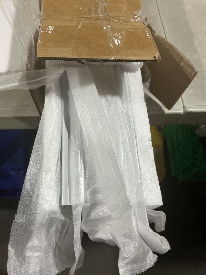 Condition photo showing Good Condition for ceiling curtain track, curtain track with roller hooks, 9ft - 12ft ceiling mounted rail set for room divider, white 9ft - 12ft white