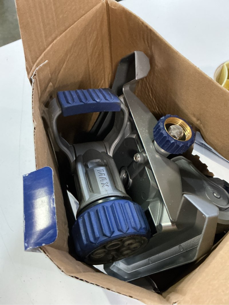 Condition photo showing As Is for orbit max 3900-sq ft oscillating sled lawn sprinkler