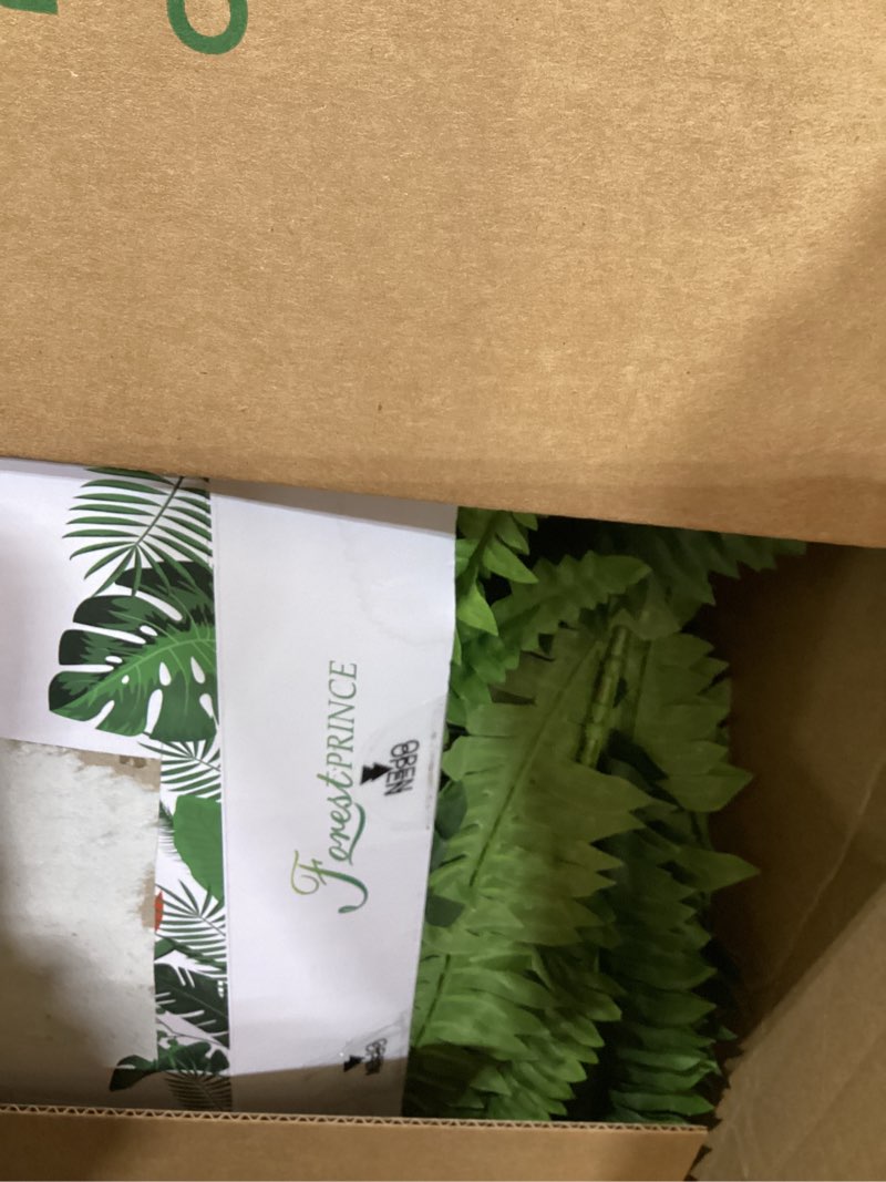 Condition photo showing Good Condition for 35" ferns artificial bush plants large, 2 artificial boston ferns with 39 fronds for outdoors home decor