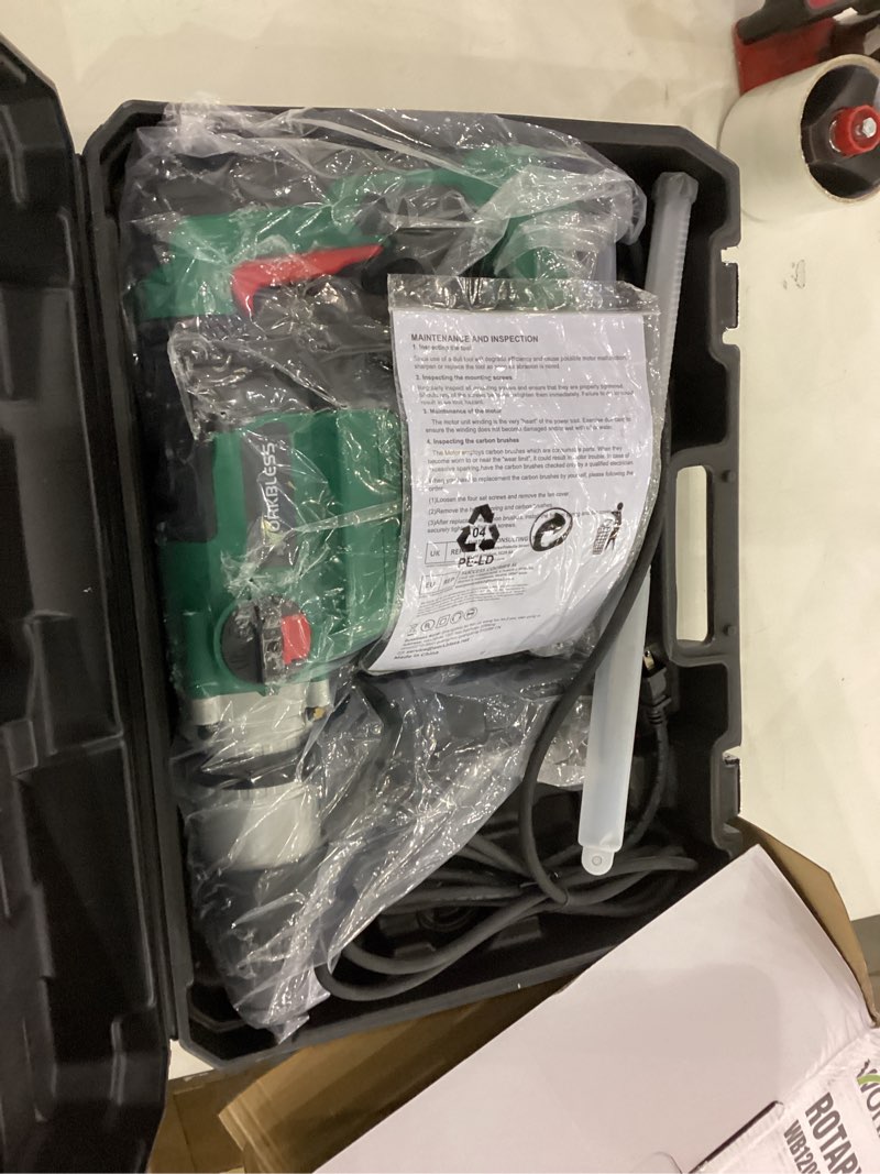 Condition photo showing New/Like New for 1-1/2 Inch SDS-MAX Heavy and Duty Rotary Hammer Drill: 13 Amp Corded Hammers Drill - Hammers Drill for Concrete Demolition Chipping, 3 Functions, 6 Speeds, Safety Clutch, 2 Chisel
