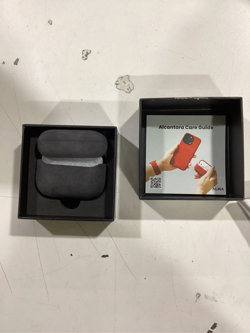 Condition photo showing Good Condition for Alcantara Suede Case for AirPods Pro 3, Handmade Full-Wrap Case,Synthetic Suede Cover, Handmade Full Wrap, Full Protection and Shock Resistance (Black) for AirPods Pro 3 Black