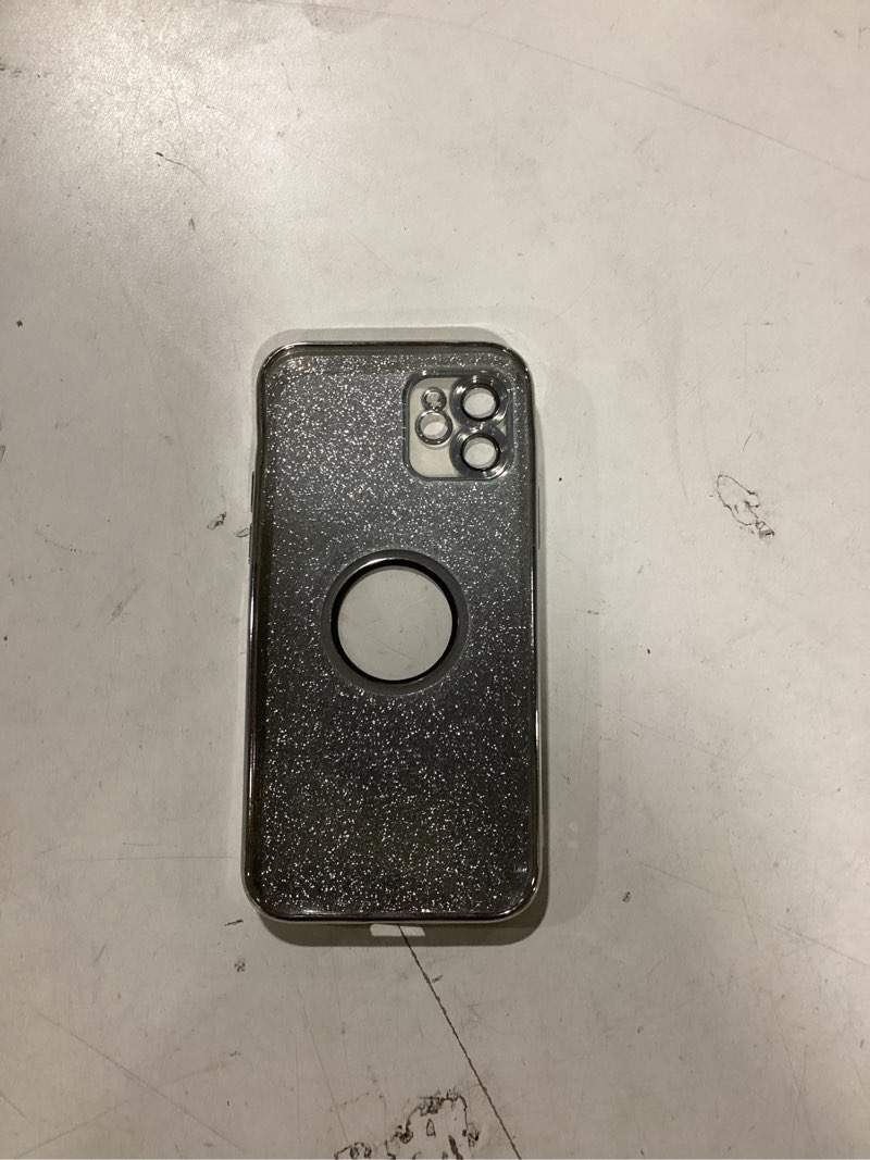 Condition photo showing Good Condition for Misscase for iPhone 12 Magnetic Glitter Case Compatible with MagSafe,Full Protection Slim Shockproof Anti-Scratch Case with Camera Lens Protector Logo View Dust-Proof Net for Women Silver iPhone 12 (6.1") Silver