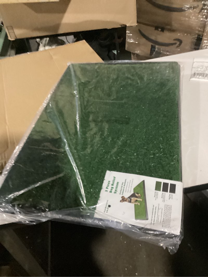 Condition photo showing Good Condition for Hompet Dog Grass Pad with Tray Large, 41"x27", 2 Reusable Artificial Turf for Dogs Potty, Waterproof Non-Slip Washable Pee Pads, Quickly Absorbency Portable Dog Litter Box for Indoor/Outdoor Use POTTY SYSTEM POTTY SYSTEM-41"X27"