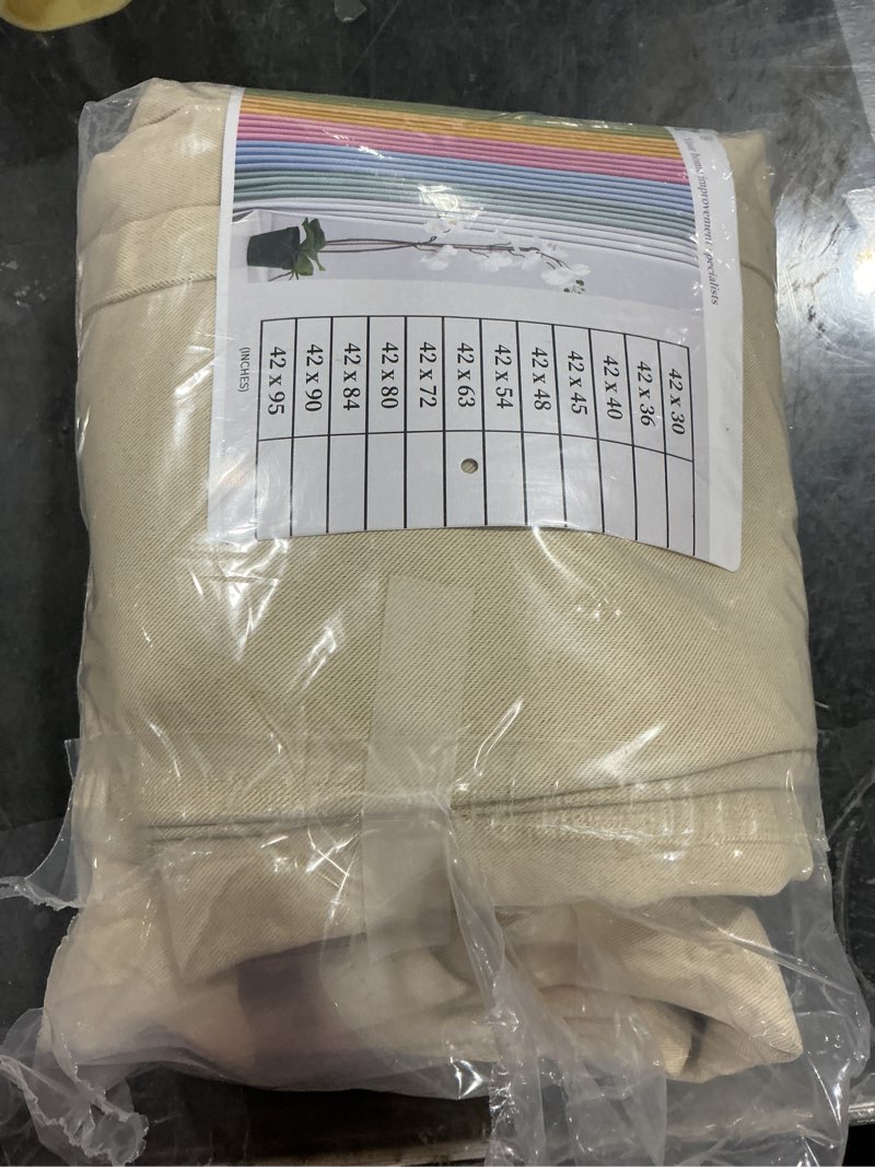 Condition photo showing Good Condition for bgment champagne curtains 63 inch long - wedding & party backdrop drapes elegant room darkening thermal insulated window treatments for birthday home decor, set of 2 panels, 42 x 63 inch champagne 42"w x 63"l (pack of 2)