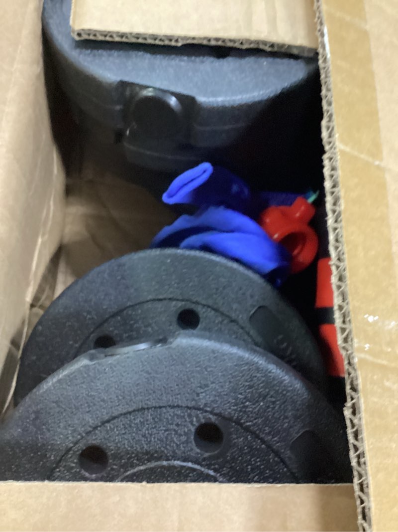 Condition photo showing Good Condition for Adjustable-Dumbbells-Sets,Free Weights-Dumbbells Set of 2 Convertible To Barbell A Pair of Lightweight for Home Gym,Women and Men Equipment red 20lbs (10lbs*2)