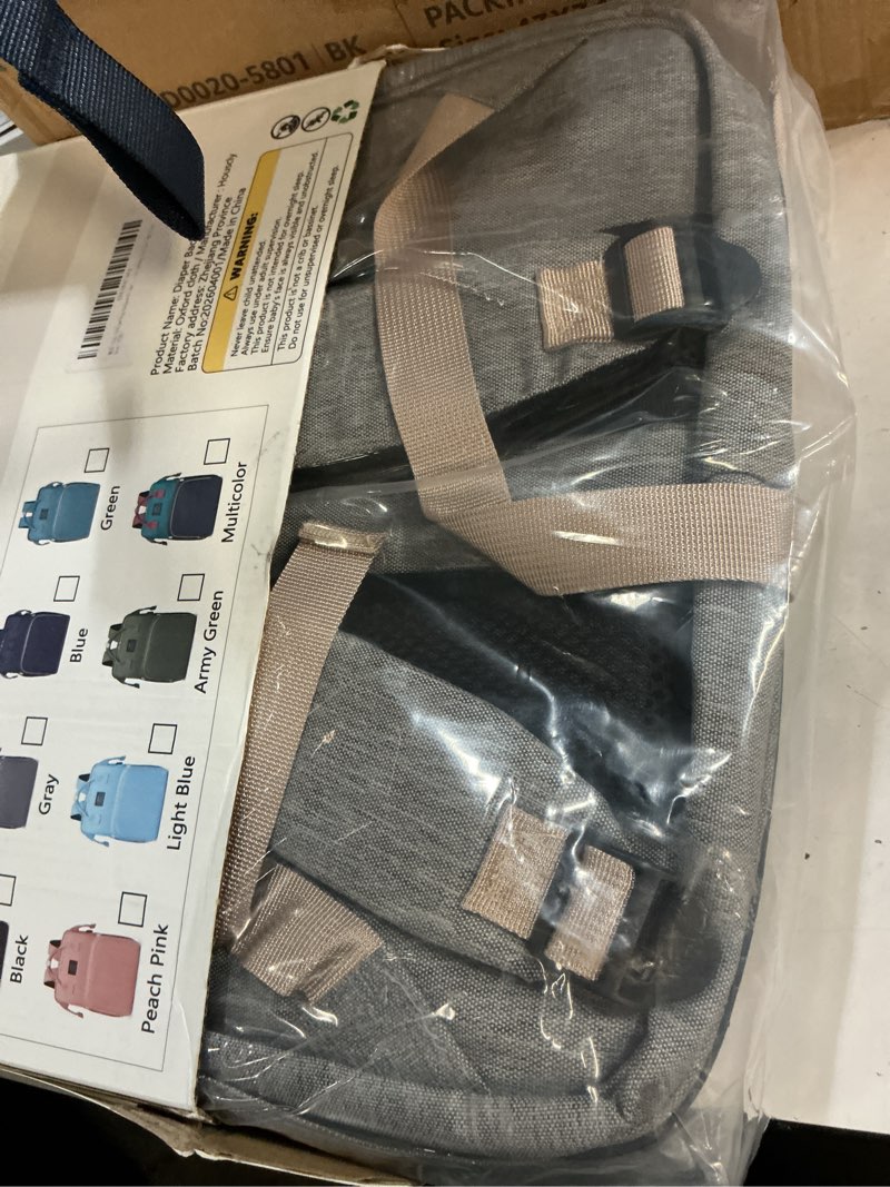 Condition photo showing New/Like New for houscly diaper bags backpack for baby boy : large baby bag for boys girls mom toddler women men dad big travel newborn essential baby registry search must haves grey grey daypack backpacks