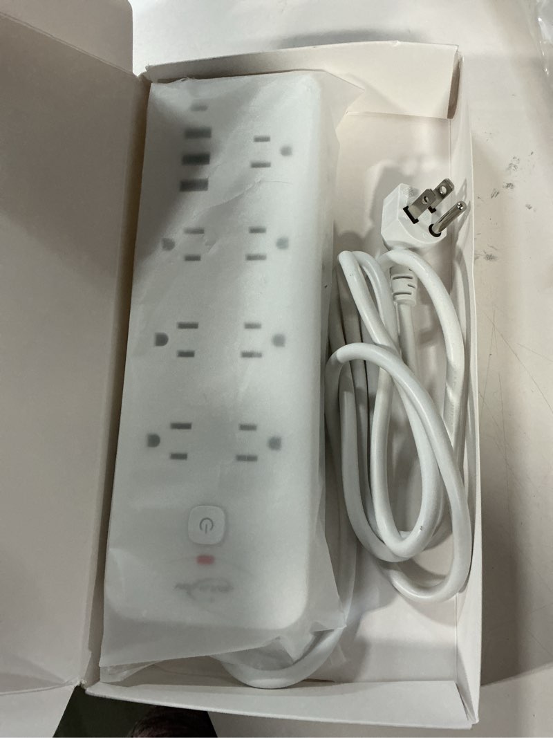 Condition photo showing Good Condition for Surge Protector Power Strip with USB Ports, 14 AC Outlets with 4 USB Ports (1 USB C), 5 Feet Cord with Multiple outlets, 1875W/15A, One Touch Switch Button, Wall Mountable for Home, Office-Black 5 FT Black