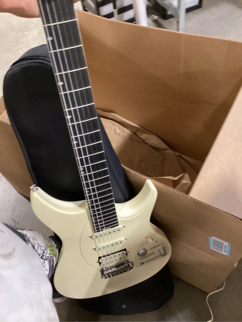 Condition photo showing Good Condition for enya electric guitar inspire 39" smart electric carbon fiber guitarra with 15w wireless speaker, 20 distinct tones, onboard presets, charging cable, adjusting wrench, and gig bag white inspire