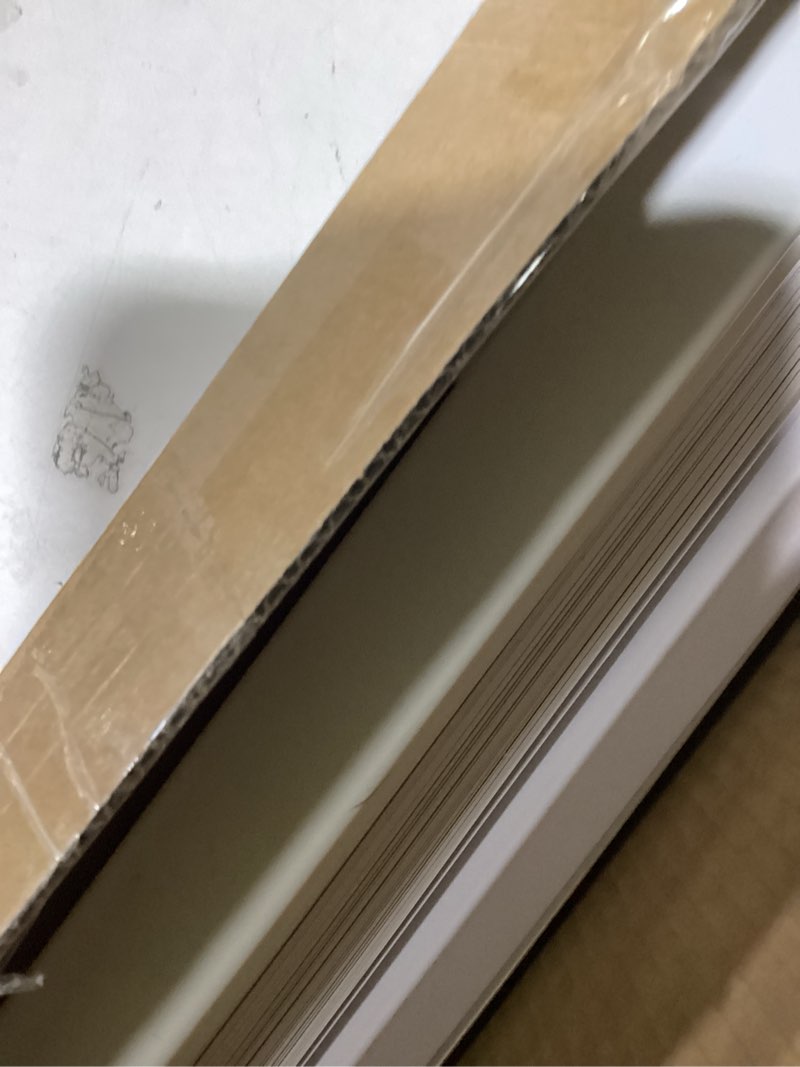 Condition photo showing As Is for lazblinds no drill blinds for indoor windows, cordless 1" vinyl mini blinds, privacy s-curve blinds for windows, room darkening horizontal window blinds and shades for home, 36" w x 48" h, white white 36" w × 48" h