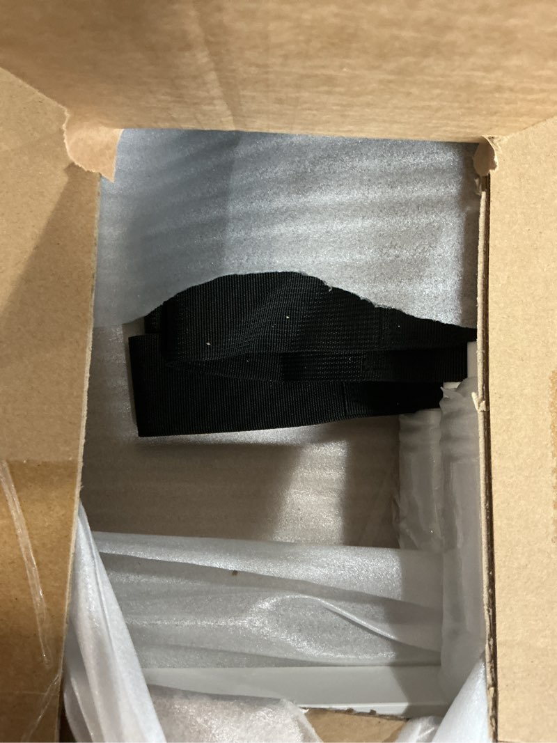 Condition photo showing New/Like New for oakvivo fully assembled 2 pack luggage rack with fabric storage shelf, 26.77" bamboo folding luggage rack for guest room, luggage stand holder, thickened suitcase stand holds up to 165 lbs, white white -2pack