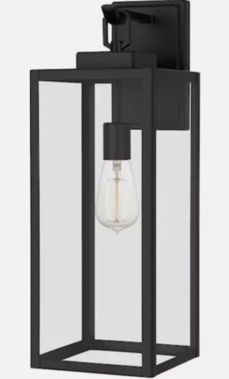 Quoizel Breitling Single Bulb Outdoor Wall Mount 20"x8"x7" Matte Black