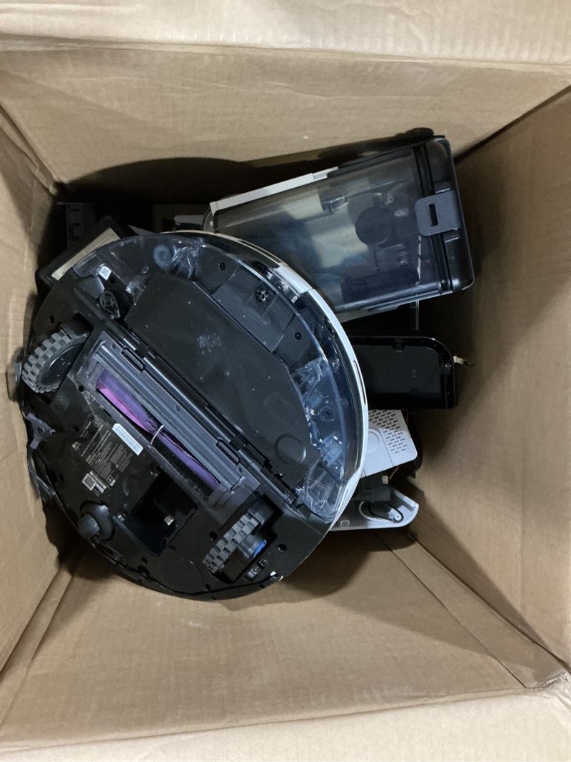 Condition photo showing As Is for Shark Robot Vacuum & Mop Combo, PowerDetect NeverTouch Pro,Self-Emptying,Self-Refill with Self-Clean Pad Wash & Dry, 60-Day Debris Capacity,30-Day Refill Tank, 5PowerDetect Technologies,White,AV2800ZE Wet+Dry AutoRefill+SelfClean-White