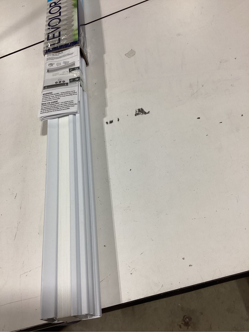 Condition photo showing As Is for levolor 60-in x 72-in snow light filtering cordless cellular shade