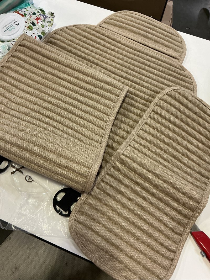 Condition photo showing Good Condition for line car seat cover,universal front seat coves buckwheat hull cloth fabric | cooling seat covers for most cars, suvs, vans trucks breathable comfortable ventilated beige