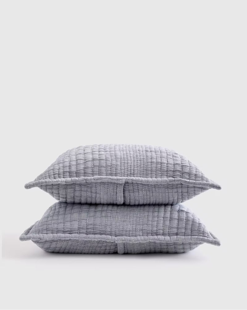organic cotton channel stitch sham king