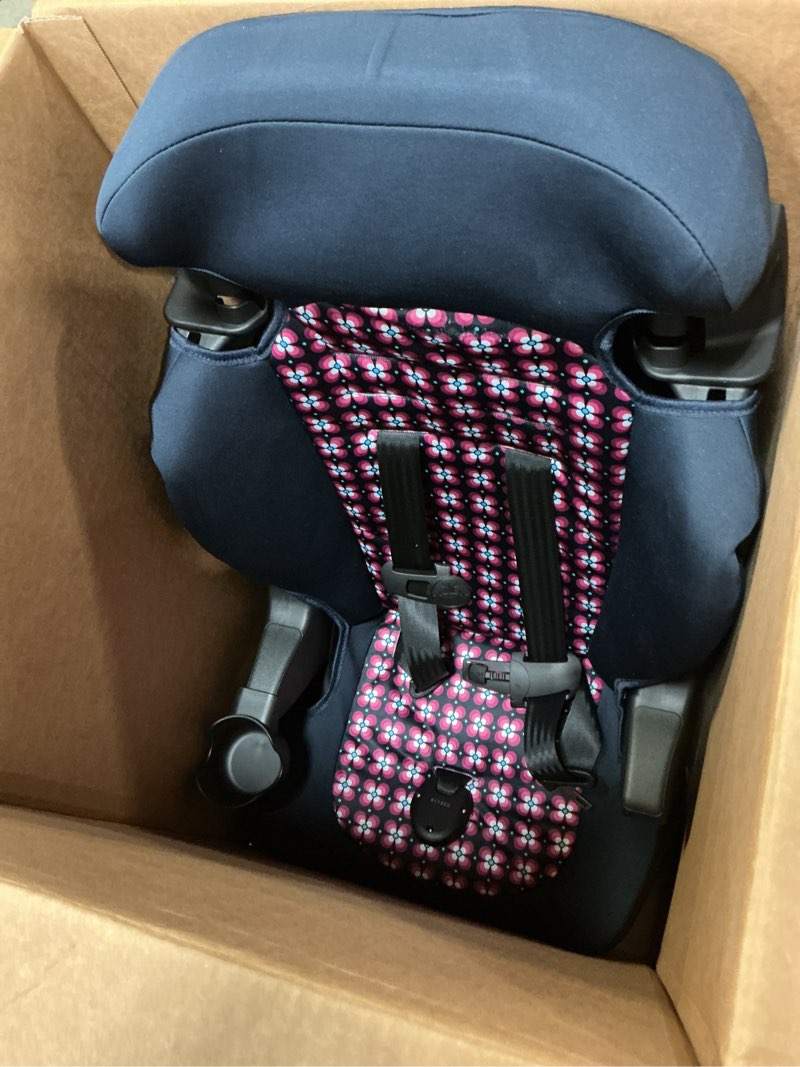 Condition photo showing As Is for cosco kids finale 2-in-1 toddler booster car seat, peony tiles ii