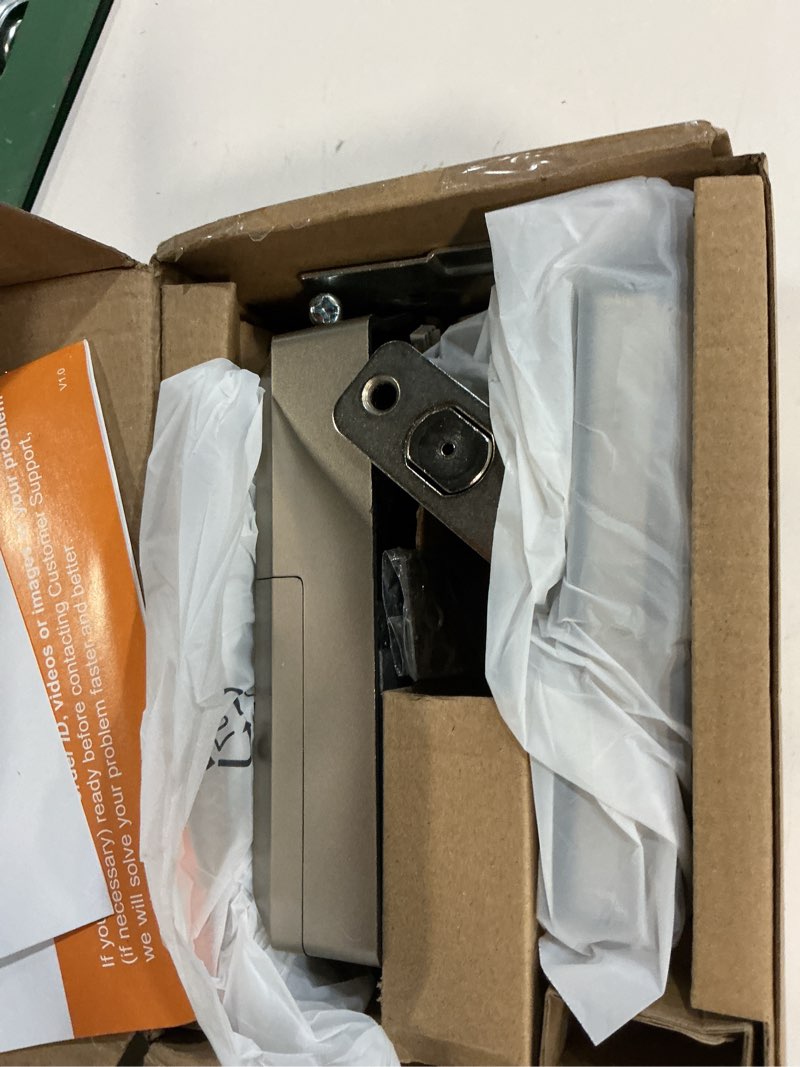 Condition photo showing New/Like New for veise ve027 built-in wi-fi smart lock, fingerprint keyless entry front door lock, app remote & voice control, no hub needed, touchscreen keypad deadbolt, ip65 waterproof, bhma grade 3, satin nickel