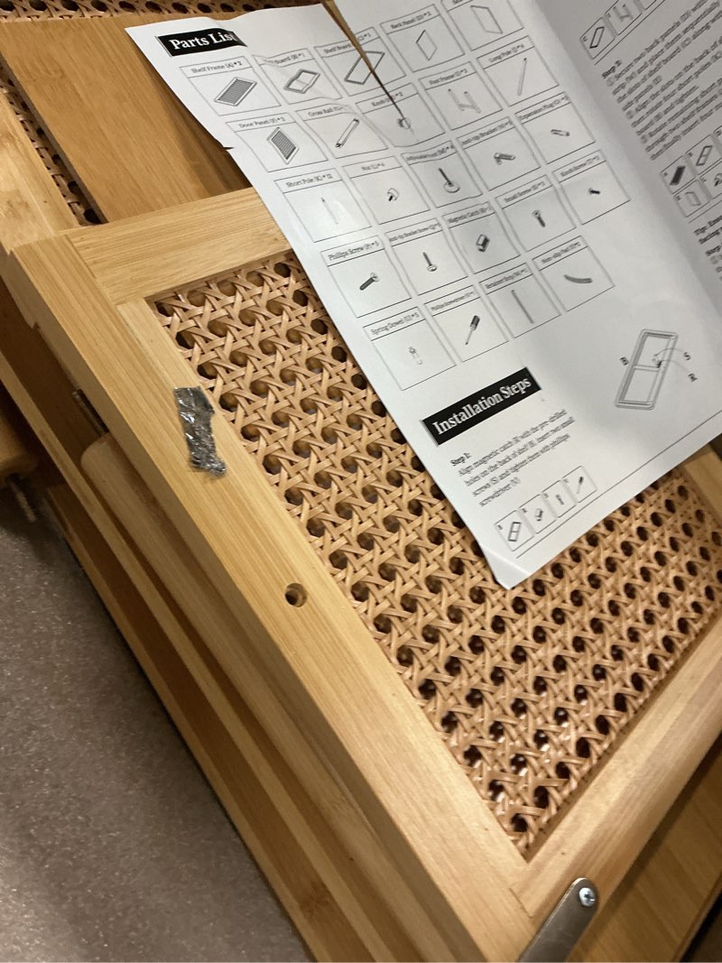 Condition photo showing Good Condition for over the toilet storage cabinet bamboo, 4-tier over toilet organizer rack freestanding toilet shelf for bathroom, laundry, space saver, natural color