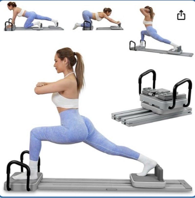 pilates reformer -pilates board with 66.9'' extended track portable multifunctional abdominal pilate