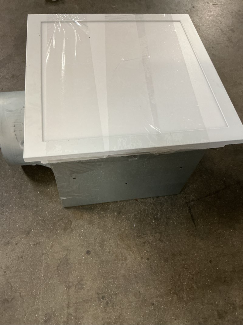 Condition photo showing As Is for utilitech ventilation fan 1.0-sone 150-cfm white decorative lighted bathroom fan (energy star certified)