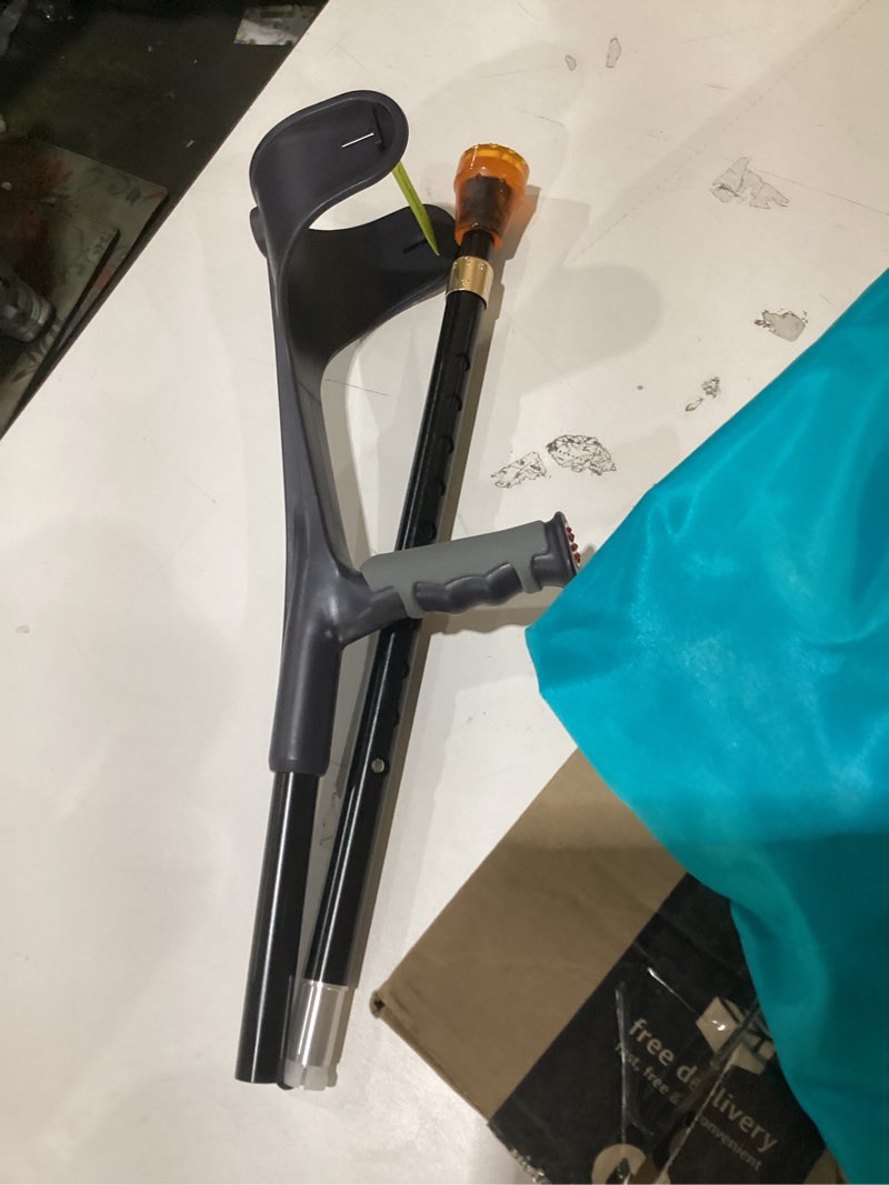 Condition photo showing Good Condition for Forearm Crutch for Adults(x1 Unit), Forearm Crutch with Cuffs, Anti-Drop, Crutch for Walking, Forearm Crutch Lightweight Adjustable, Aluminum Forearm Crutch, Black Crutch (Single Black)
